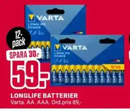 ÖoB VARTA Longlife batterier erbjuda
