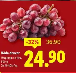 Lidl Röda druvor erbjuda