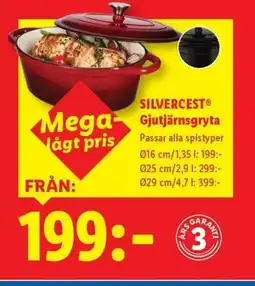 Lidl SILVERCEST Gjutjärnsgryta erbjuda