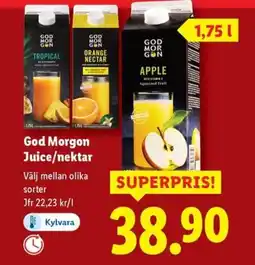 Lidl God Morgon Juice/nektar erbjuda