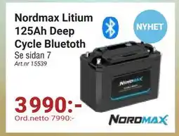 Erlandsons Brygga Nordmax Litium 125Ah Deep Cycle Bluetoth, SEK 3990 erbjuda