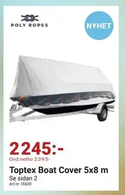 Erlandsons Brygga Toptex Boat Cover 5x8 m, SEK 2245 erbjuda