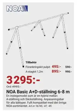 Erlandsons Brygga NOA Basic A+D-ställning 6-8 m, SEK 3295 erbjuda