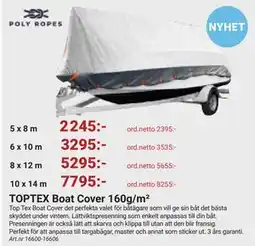 Erlandsons Brygga TOPTEX Boat Cover 160g/m² erbjuda