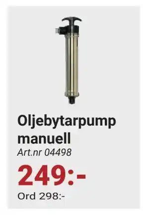 Erlandsons Brygga Oljebytarpump manuell, SEK 249 erbjuda