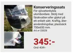 Erlandsons Brygga Konserveringssats, SEK 345 erbjuda