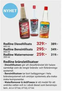 Erlandsons Brygga Redline bränsletillsatser erbjuda