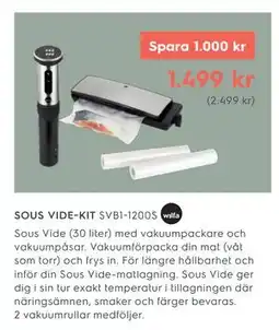 Electrolux Home SOUS VIDE-KIT. SVB1-1200S, SEK 1499 erbjuda