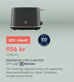 Electrolux Home BRÖDROST FÖR 2 SKIVOR, SEK 956 erbjuda