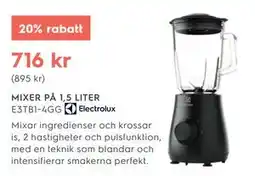 Electrolux Home MIXER PÅ 1,5 LITER, SEK 716 erbjuda