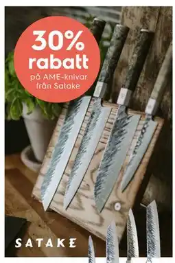Electrolux Home 30% rabatt på AME- knivar från Satake erbjuda