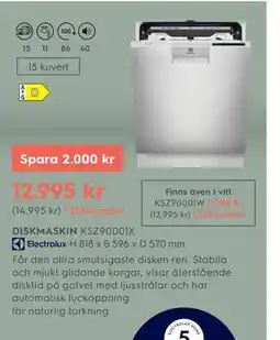 Electrolux Home DISKMASKIN, SEK 12995 erbjuda