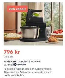 Electrolux Home ELVISP MED STATIV & BUNKE, SEK 796 erbjuda