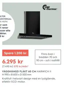 Electrolux Home VÄGGHÄNGD FLÄKT 60 CM, SEK 6295 erbjuda