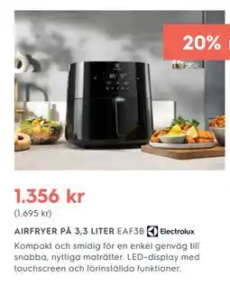 Electrolux Home AIRFRYER PÅ 3,3 LITER, SEK 1356 erbjuda