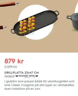 Electrolux Home GRILLPLATTA 23 x 47 CM, SEK 879 erbjuda