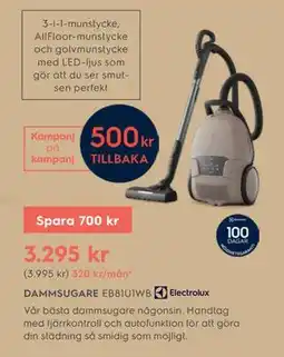 Electrolux Home DAMMSUGARE EB81U1WB, SEK 3295 erbjuda