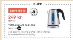 Electrolux Home VATTENKOKARE PÅ 1 LITER, SEK 249 erbjuda