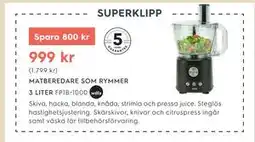 Electrolux Home MATBEREDARE SOM RYMMER 3 LITER, SEK 999 erbjuda