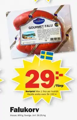 Pekås Falukorv, Medlemspris erbjuda