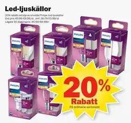 Pekås Led-ljuskällor erbjuda