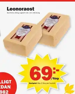 Pekås Leonoraost, Medlemspris erbjuda