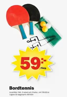Pekås Bordtennis, SEK 59 erbjuda