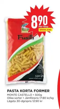 Willys Hemma PASTA KORTA FORMER, SEK 8.9 erbjuda