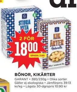 Willys BÖNOR, KIKÄRTER, SEK 18 erbjuda