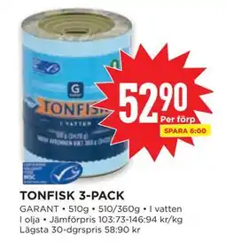 Willys TONFISK 3-PACK, SEK 52.9 erbjuda