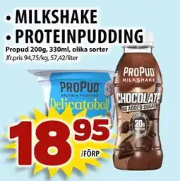 Matvärlden Tensta MILKSHAKE • PROTEINPUDDING, SEK 18.95 erbjuda
