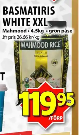 Matvärlden Tensta BASMATIRIS WHITE XXL, SEK 119.95 erbjuda