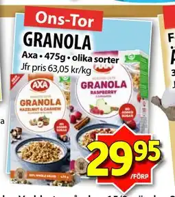 Matvärlden Tensta GRANOLA, SEK 29.95 erbjuda
