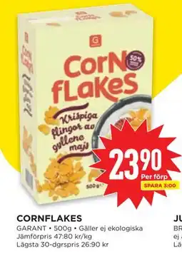Willys CORNFLAKES, SEK 23.9 erbjuda