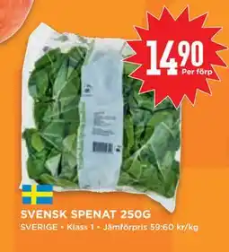 Willys Hemma SVENSK SPENAT 250G, SEK 14.9 erbjuda