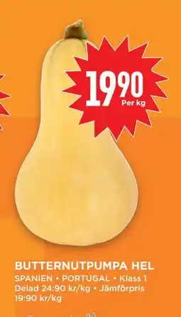 Willys Hemma BUTTERNUTPUMPA HEL, SEK 19.9 erbjuda
