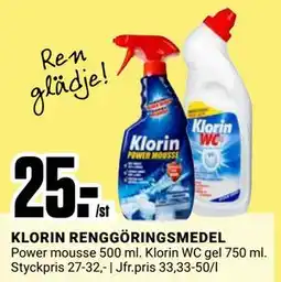 ÖoB KLORIN RENGGÖRINGSMEDEL, SEK 25 erbjuda