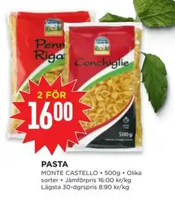Willys PASTA, SEK 16 erbjuda