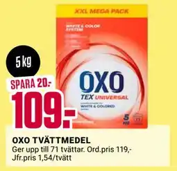 ÖoB OXO TVÄTTMEDEL, SEK 109 erbjuda
