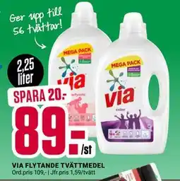ÖoB VIA FLYTANDE TVÄTTMEDEL, SEK 89 erbjuda