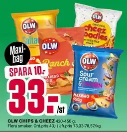 ÖoB OLW CHIPS & CHEEZ, SEK 33 erbjuda