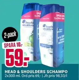 ÖoB HEAD & SHOULDERS SCHAMPO, SEK 59 erbjuda