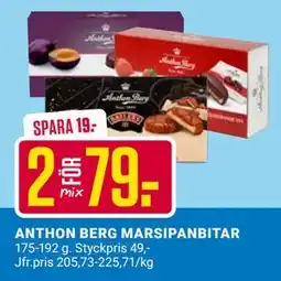 ÖoB ANTHON BERG MARSIPANBITAR, SEK 79 erbjuda