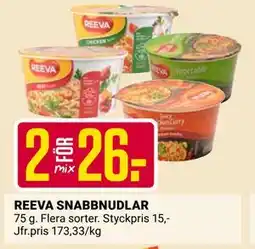 ÖoB REEVA SNABBNUDLAR, SEK 26 erbjuda