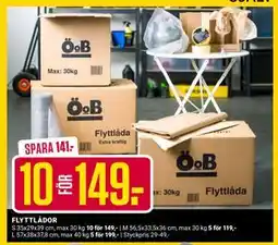 ÖoB FLYTTLÅDOR, SEK 149 erbjuda