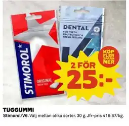 Coop Daglivs TUGGUMMI, SEK 25 erbjuda