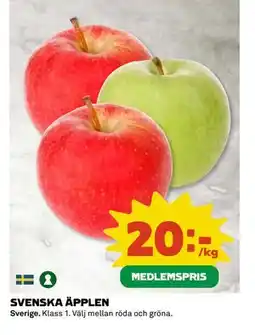 Coop Daglivs SVENSKA ÄPPLEN, Medlemspris erbjuda