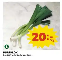 Coop Daglivs PURJOLÖK, SEK 20 erbjuda