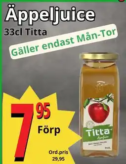 Supergrossen Äppeljuice, SEK 7.95 erbjuda
