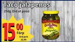 Supergrossen Taco jalapenos, SEK 15 erbjuda